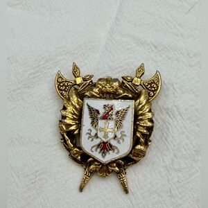 Vintage British War Relief Society brooch